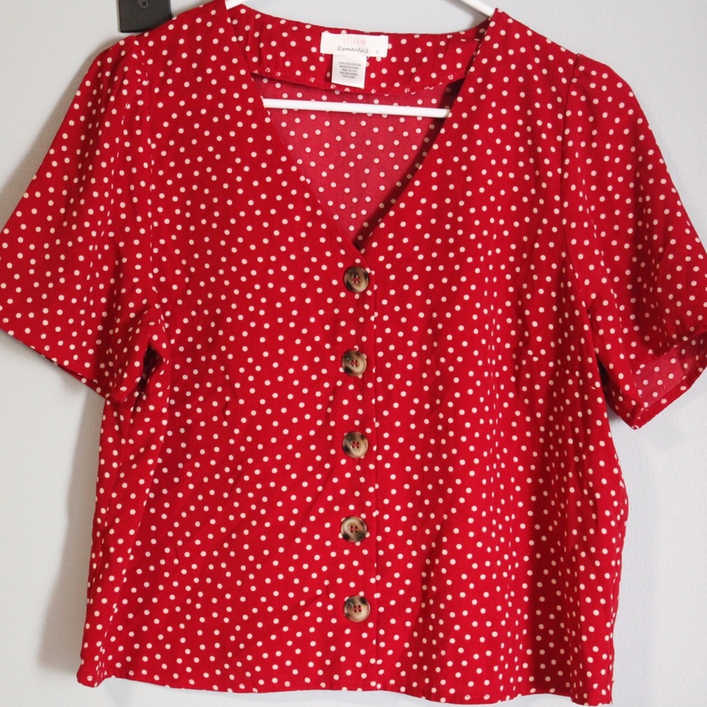 ❌SOLD❌Urban Romantics Vintage Style Polka Dot Crop